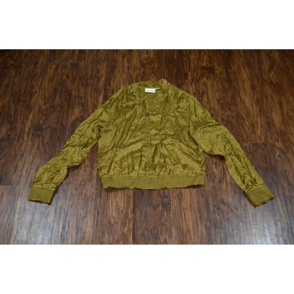 Anthropologie Maeve Womens Sz M leopard print bomber jacket Chic Boho Whimsical